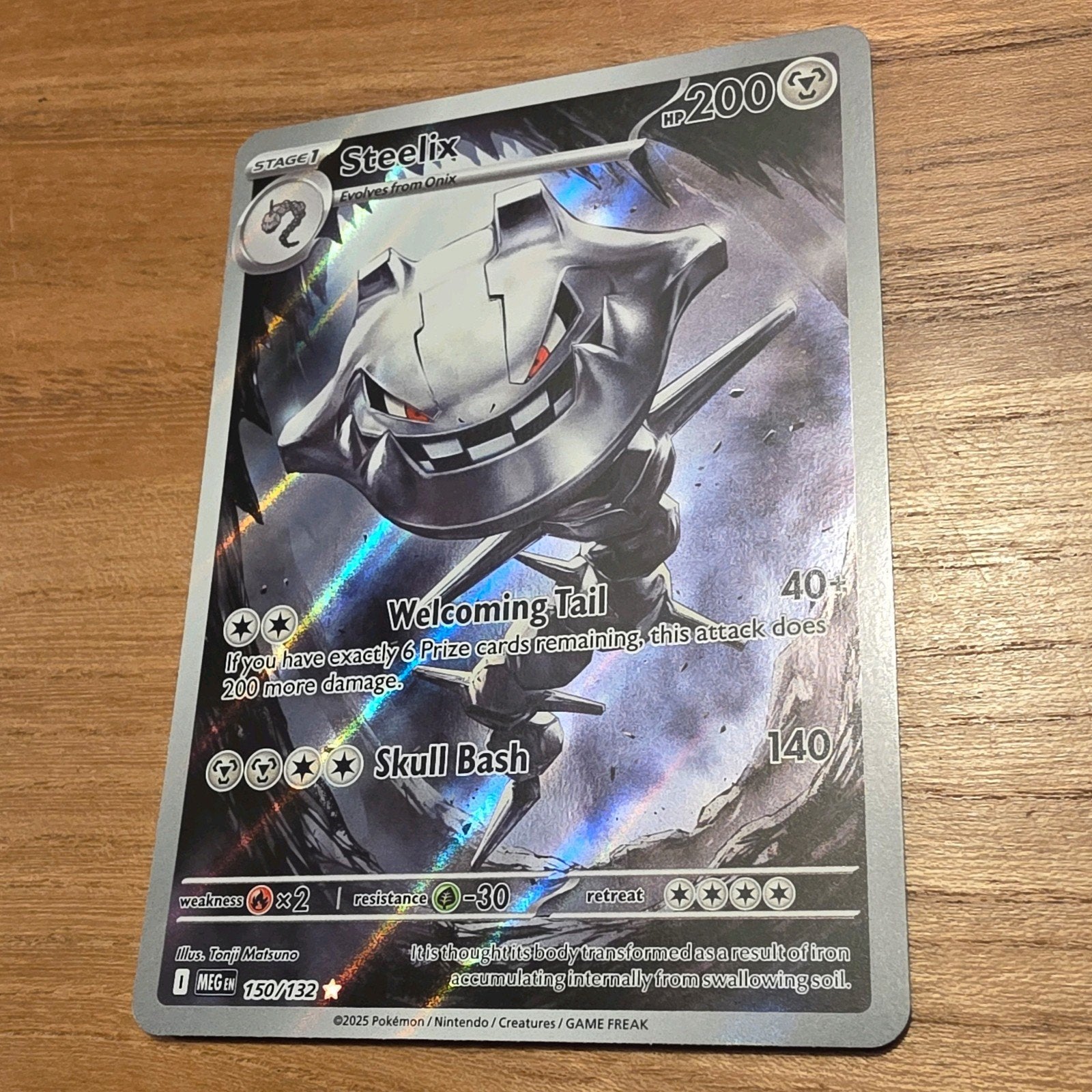 Steelix art pokemon kaart MEG, Ophalen of Verzenden, Nieuw