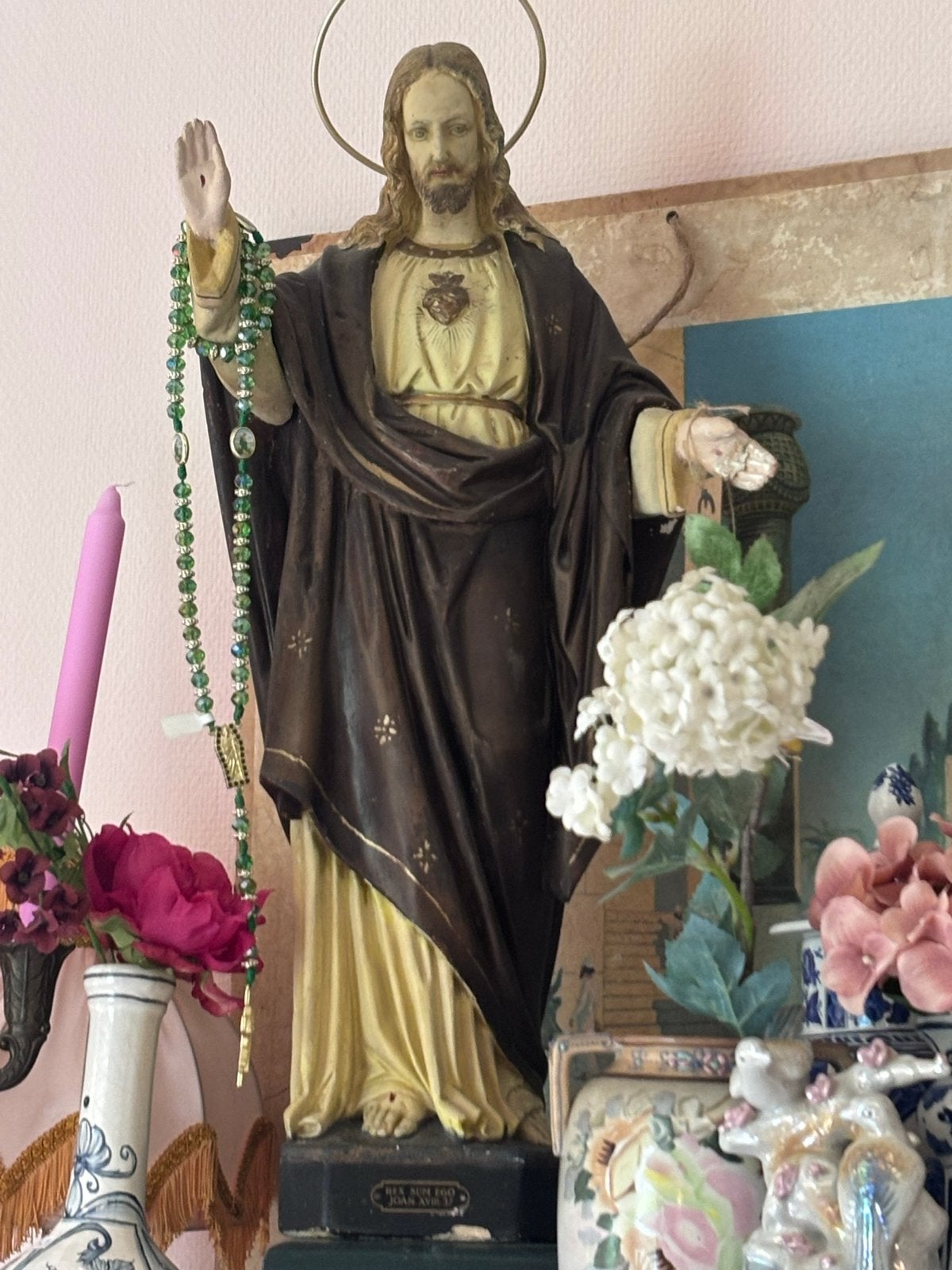 Antiek Groot Jezus Beeld - Zoet en Vintage, Ophalen of Verzenden