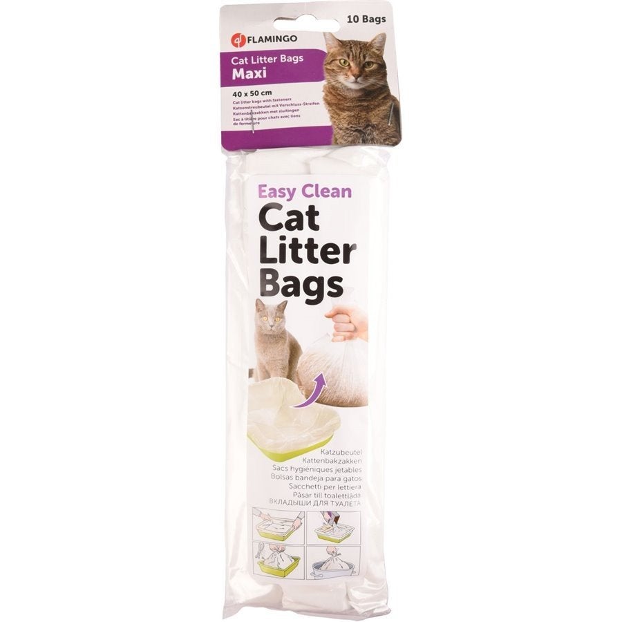 Flamingo kattenbakzakken maxi 10st - 50x40cm, ., Nieuw, Ophalen of Verzenden, .