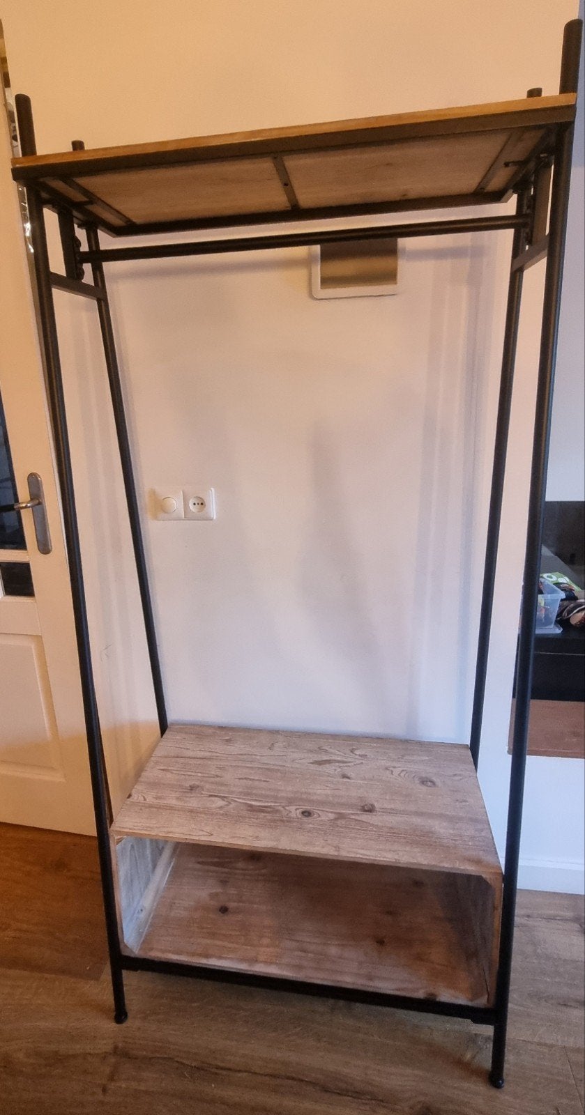 Kapstok/kledingrek met planken - Industrieel design, Huis en Inrichting, Ophalen, Zo goed als nieuw