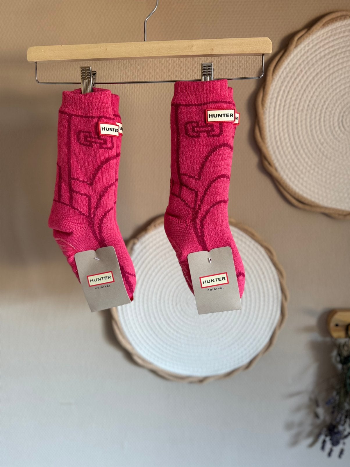Hunter kinder skisokken roze | maat 28/34, Meisje, Nieuw, Ophalen of Verzenden, Sokken