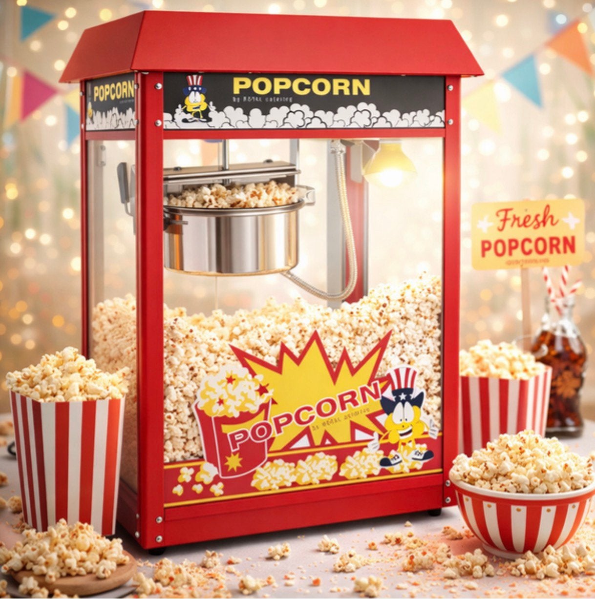 Royal Catering Popcornmachine TE KOOP, Ophalen, Zo goed als nieuw, Overige