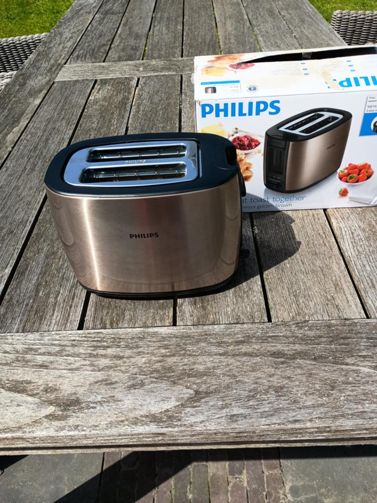 Philips Metalen Broodrooster Golden Brown - Nieuwstaat, Ophalen, Zo goed als nieuw