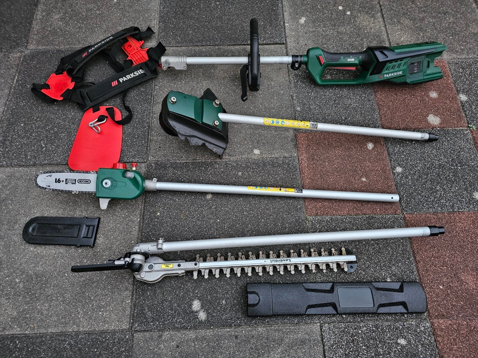 Parkside 40V Accu Multi-Tool 4-in-1 (zonder accu/lader), Tuin en Terras, Gebruikt, Accu, Ophalen of Verzenden, Parkside
