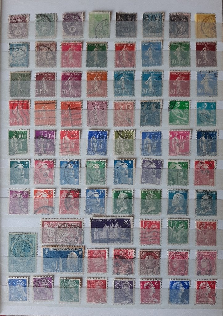 3 Kaarten Klassieke Postzegels Frankrijk No. 5 Gestempeld, Postzegels en Munten, Postzegels | Europa | Frankrijk, Ophalen, Gestempeld