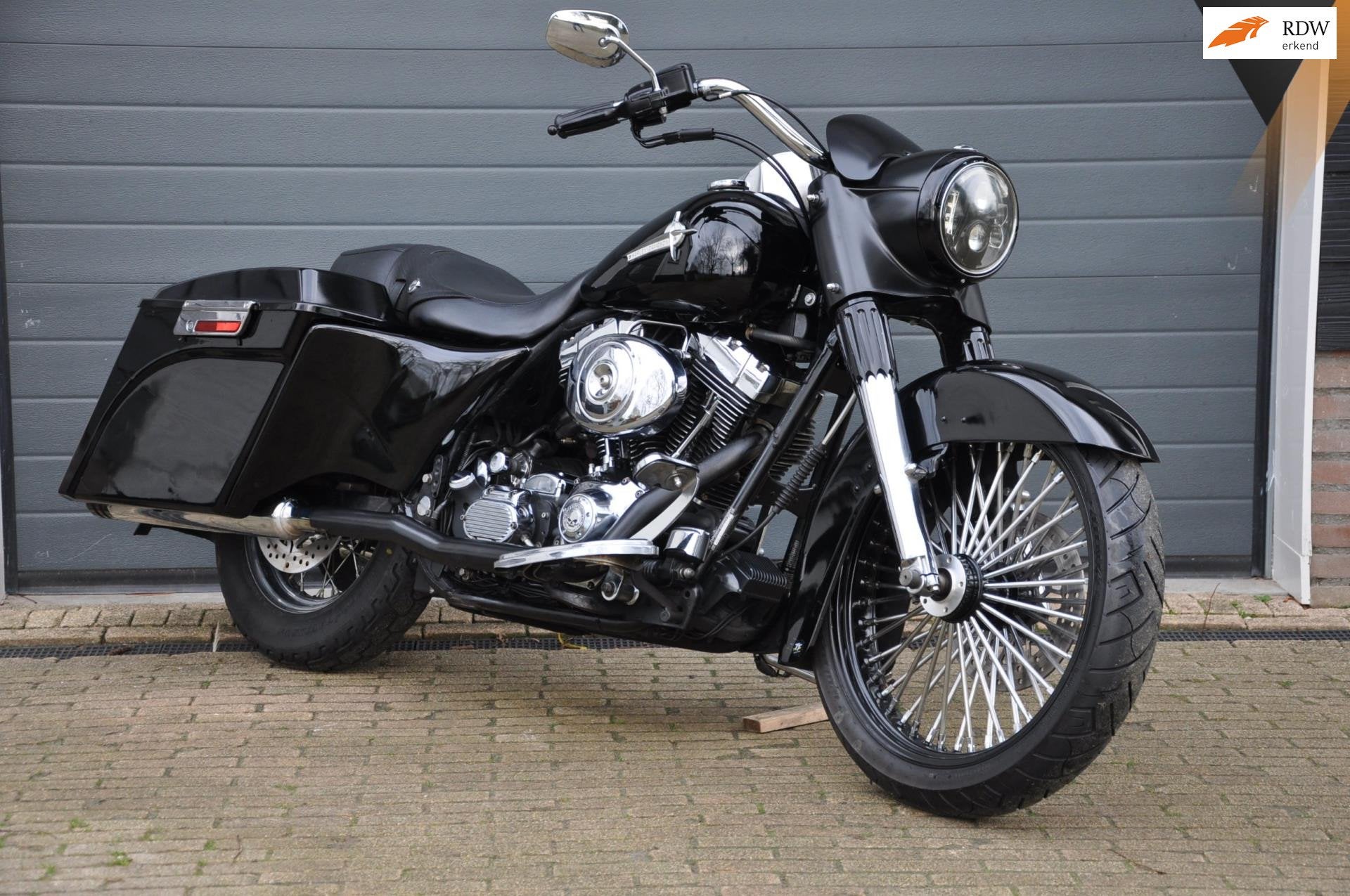 Harley Davidson Road King Stretched koffers, groot voorwiel, Motoren, Bedrijf, Toermotor, Info@witteveenmotoren.nl, Witteveen Motoren BV