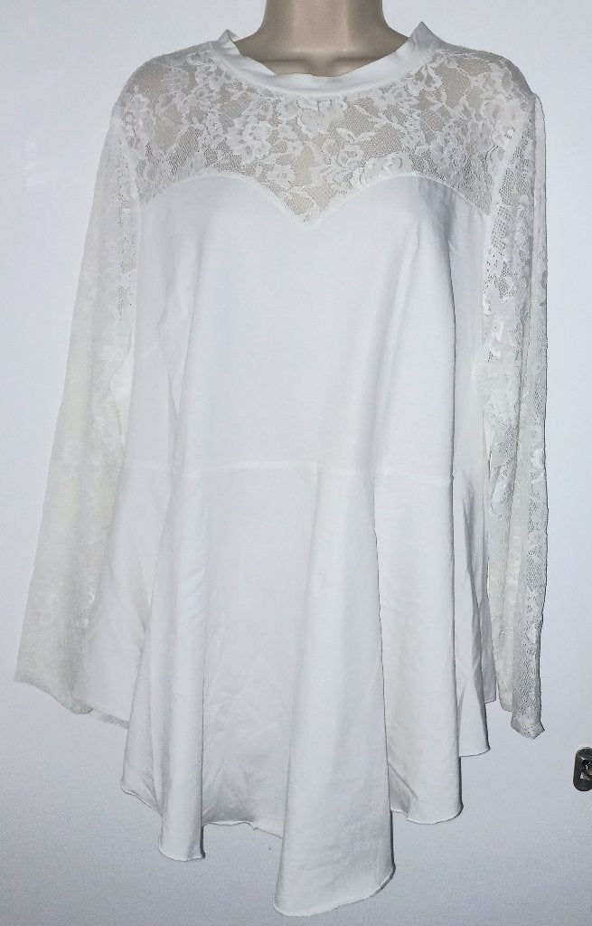 Shein Curve tuniek maat 4XL (44/46), Ophalen of Verzenden, Zo goed als nieuw, Wit, Blouse of Tuniek