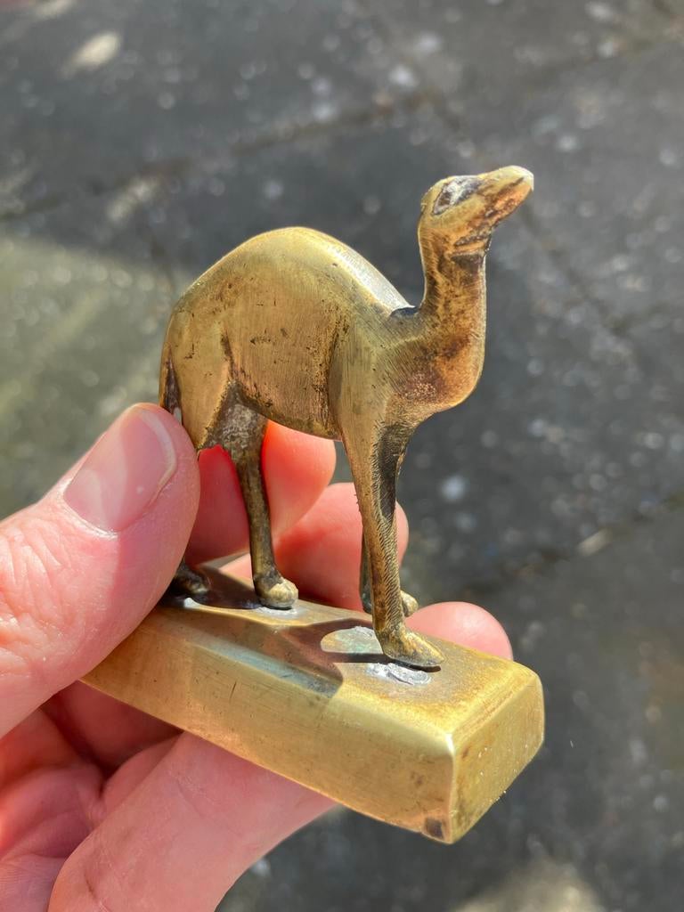Vintage Koperen Kameel Beeldje - Decoratief, Ophalen of Verzenden, Koper