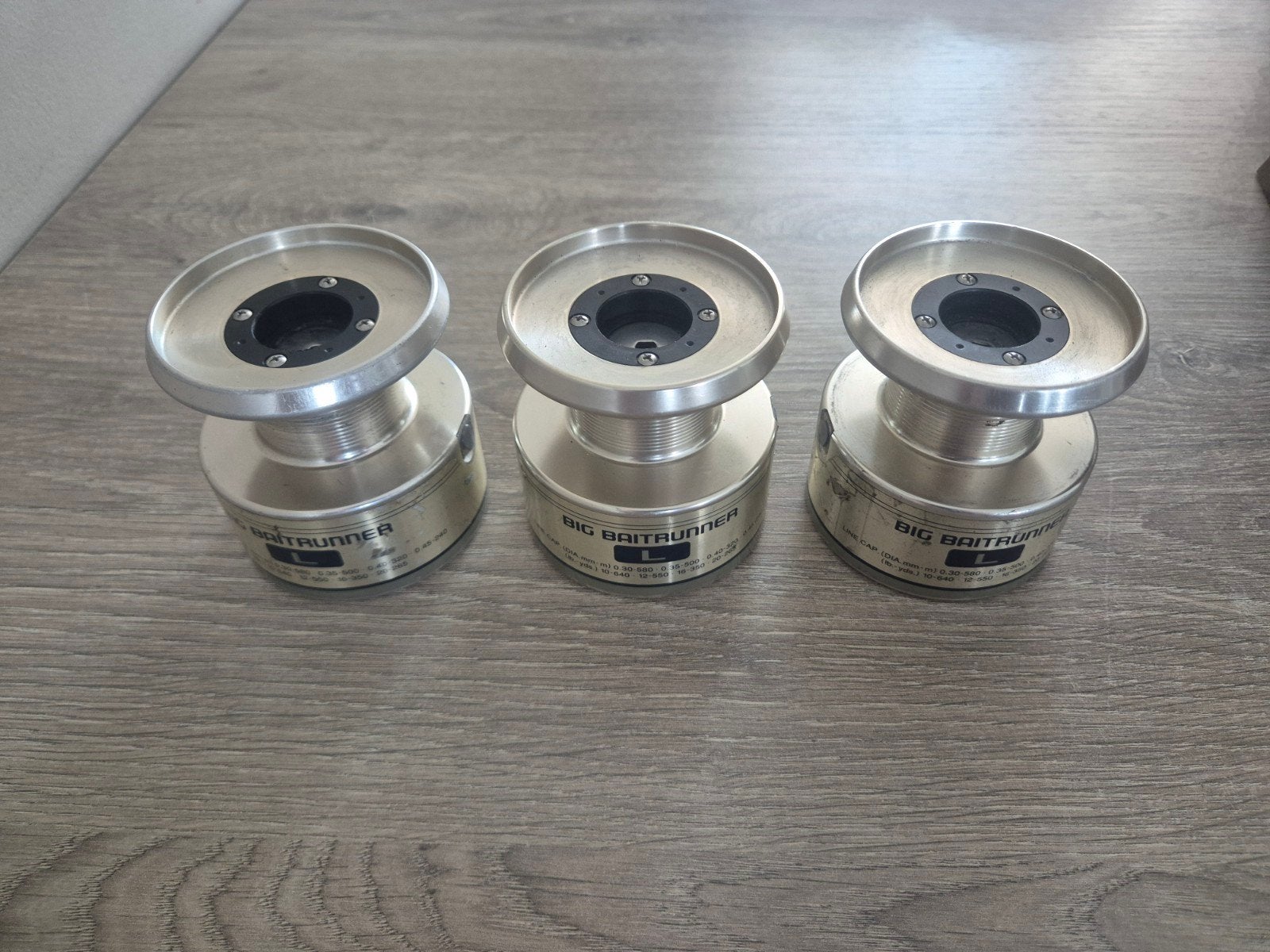 3x reserve spoelen Shimano Big Baitrunner L, Ophalen of Verzenden, Gebruikt, Molen