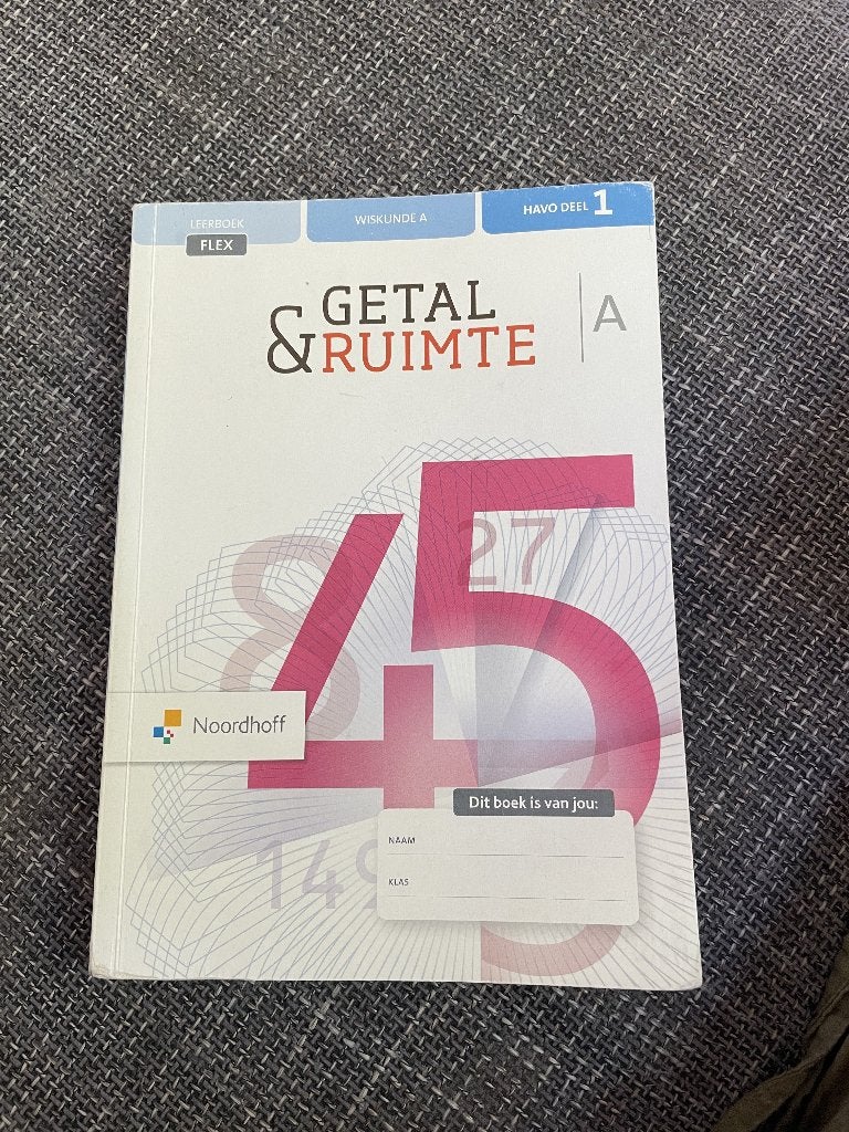 getal & ruimte Havo deel 1 wiskunde A, Boeken, Ophalen of Verzenden, Zo goed als nieuw, Noordhoff Uitgevers, Beta