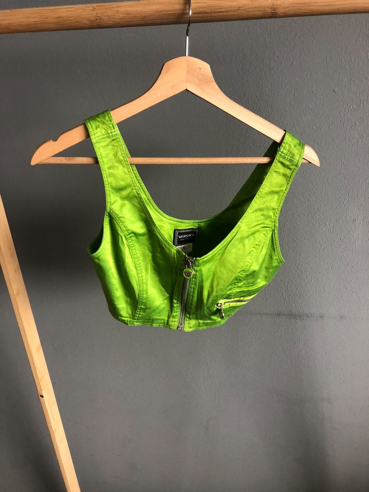 Vintage versace top, Maat 38/40 (M), Zwart, Ophalen of Verzenden, Zo goed als nieuw