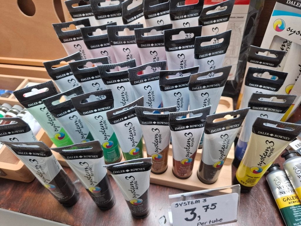 Daler Rowney System 3 Acrylverf, tubes van 59ml, Salesbe@canson.com, Fila Benelux, Nieuw, Ophalen of Verzenden