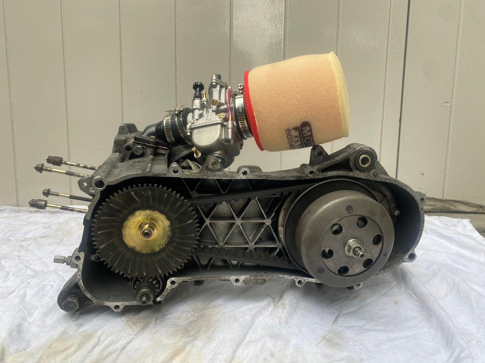 Piaggio 2 takt blok voor 70cc project, Ophalen of Verzenden, Gebruikt, Blok, Piaggio