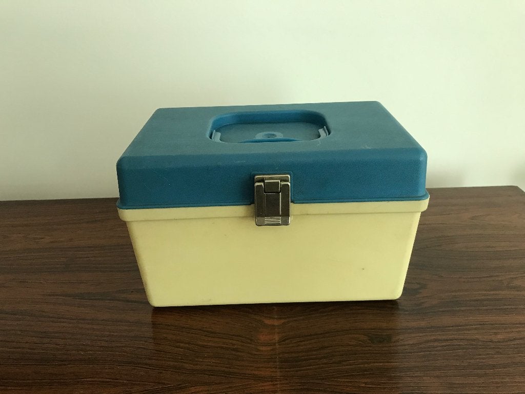 Retro vintage naaidoos naaikoffer naaibox naaien, Ophalen of Verzenden, Gebruikt, Overige typen