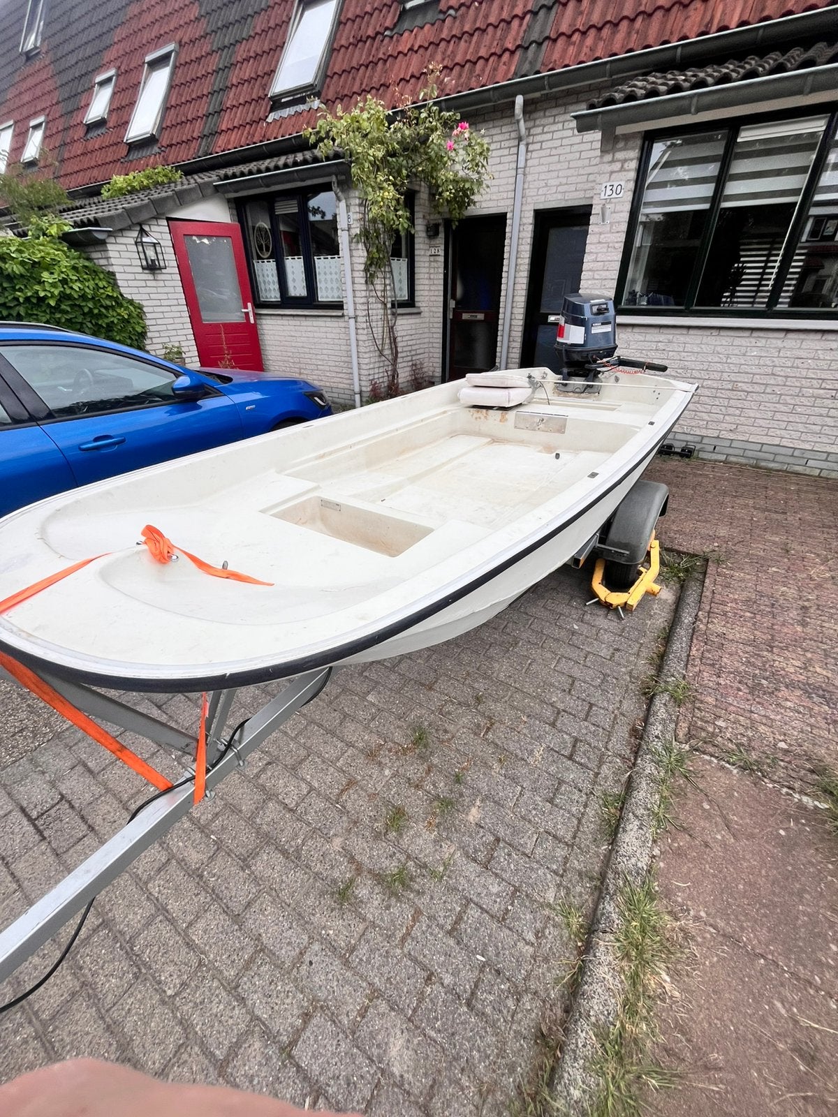Boston whaler 11ft met 40pk yamaha 3 cilinder, Watersport en Boten, Speedboten, Ophalen, Zo goed als nieuw