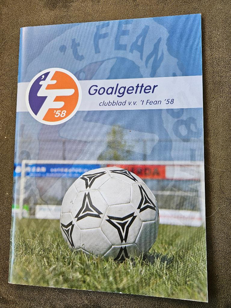 Goalgetter - clubblad VV 't Fean '58 - LAATSTE UITGAVE, Ophalen of Verzenden, Gelezen, Balsport