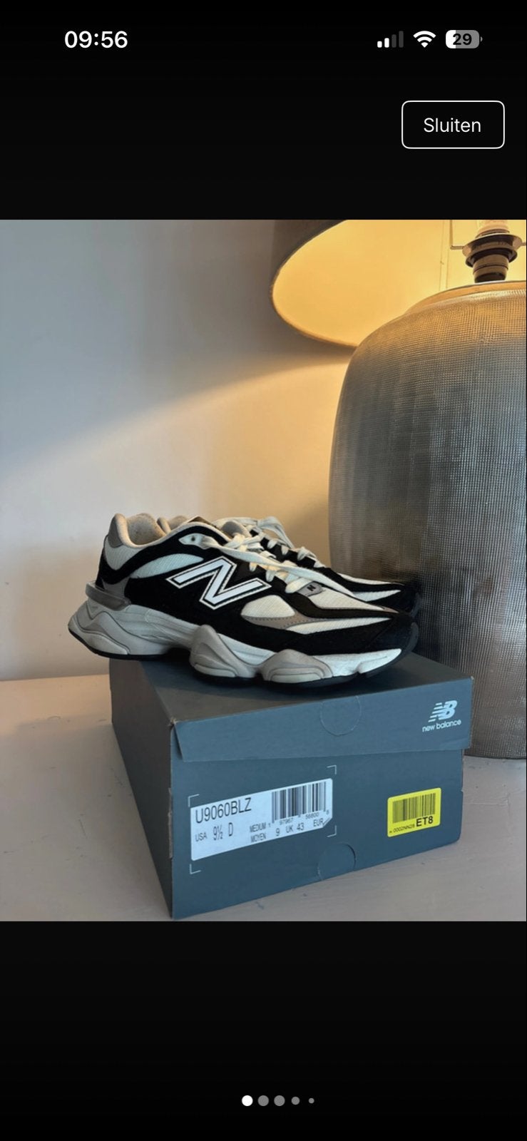 New Balance 9060 Sneakers - Maat 43, Zwart, Nieuw, Ophalen of Verzenden, Sneakers of Gympen