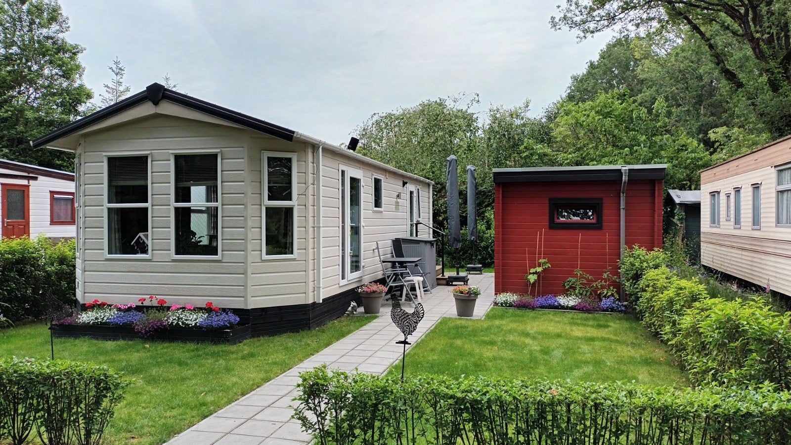 Nordik chalet met staanplaats in Vledder Drenthe.