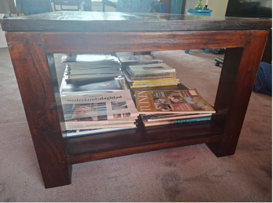 Salontafel met een robuuste uitstraling, Gebruikt, 100 tot 150 cm, Robuust Antiek, 50 tot 100 cm
