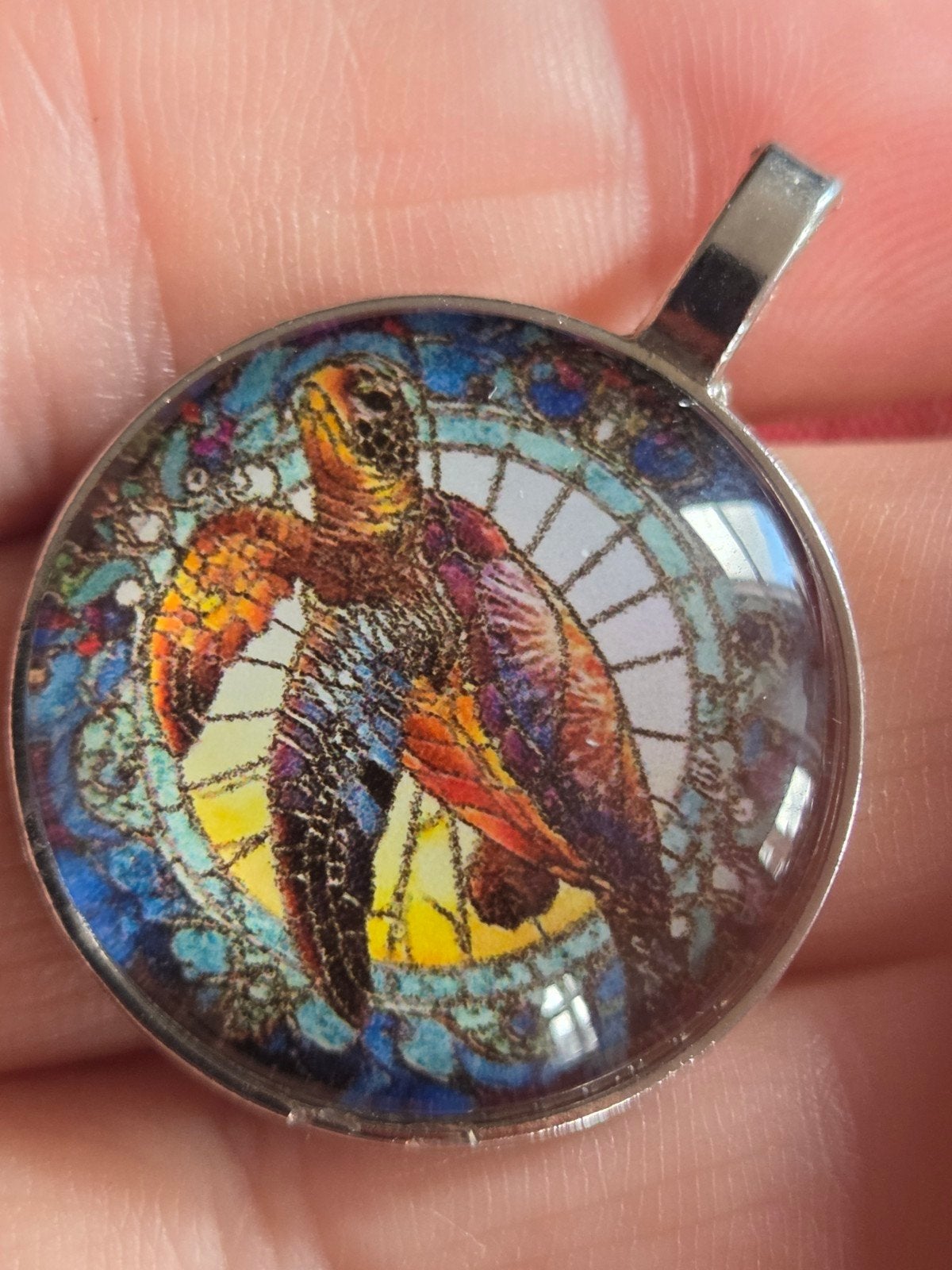 Nieuwe glazen hanger met schildpad design, Ophalen of Verzenden, Nieuw, Glas of Kristal, Dier