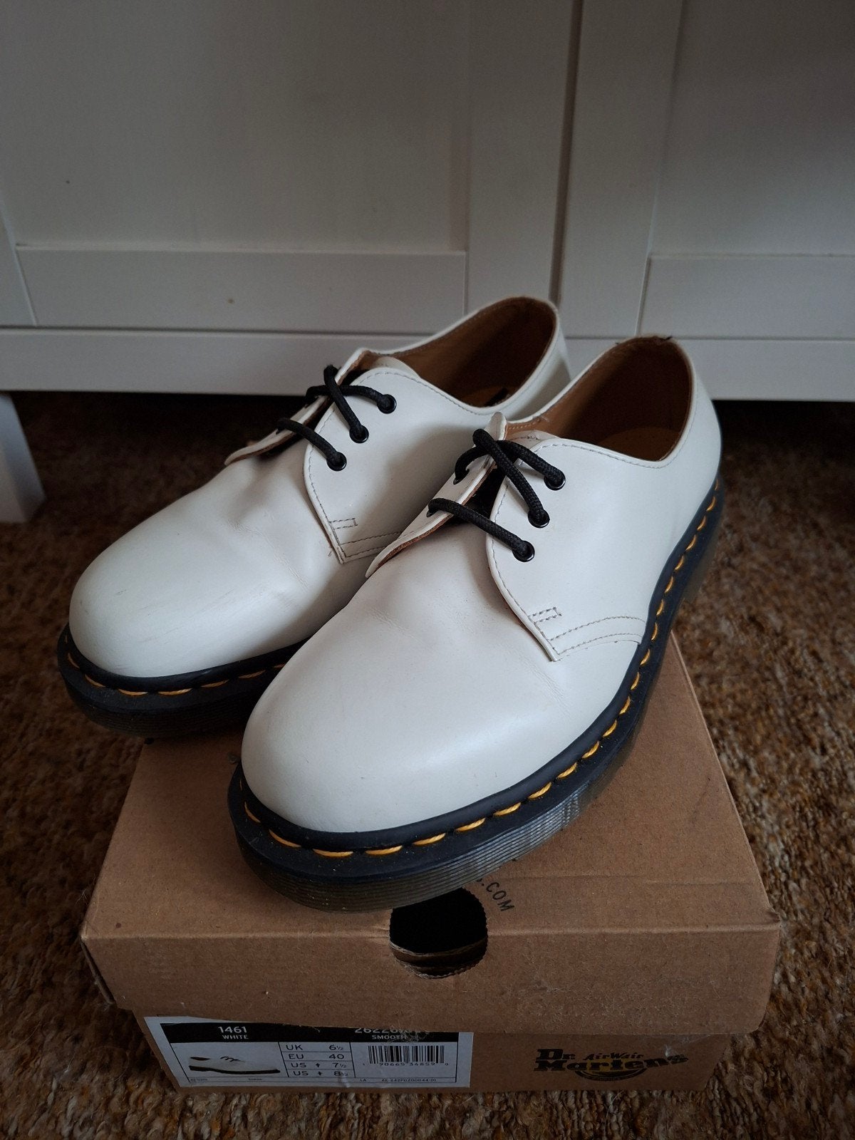 Witte Dr Martens 1461, Ophalen, Wit, Lage of Enkellaarzen, Dr martens
