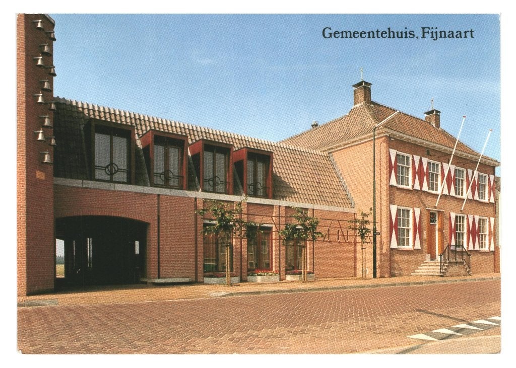 41249 Fijnaart 1180 Gemeentehuis Nette kaart Onbeschreven, Ophalen of Verzenden, 1980 tot heden, Ongelopen, Noord-Brabant