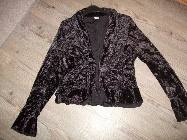 zwart velours jasje van M&S mt M, Kleding | Dames, Maat 38/40 (M), Zwart, Ophalen of Verzenden, Zo goed als nieuw