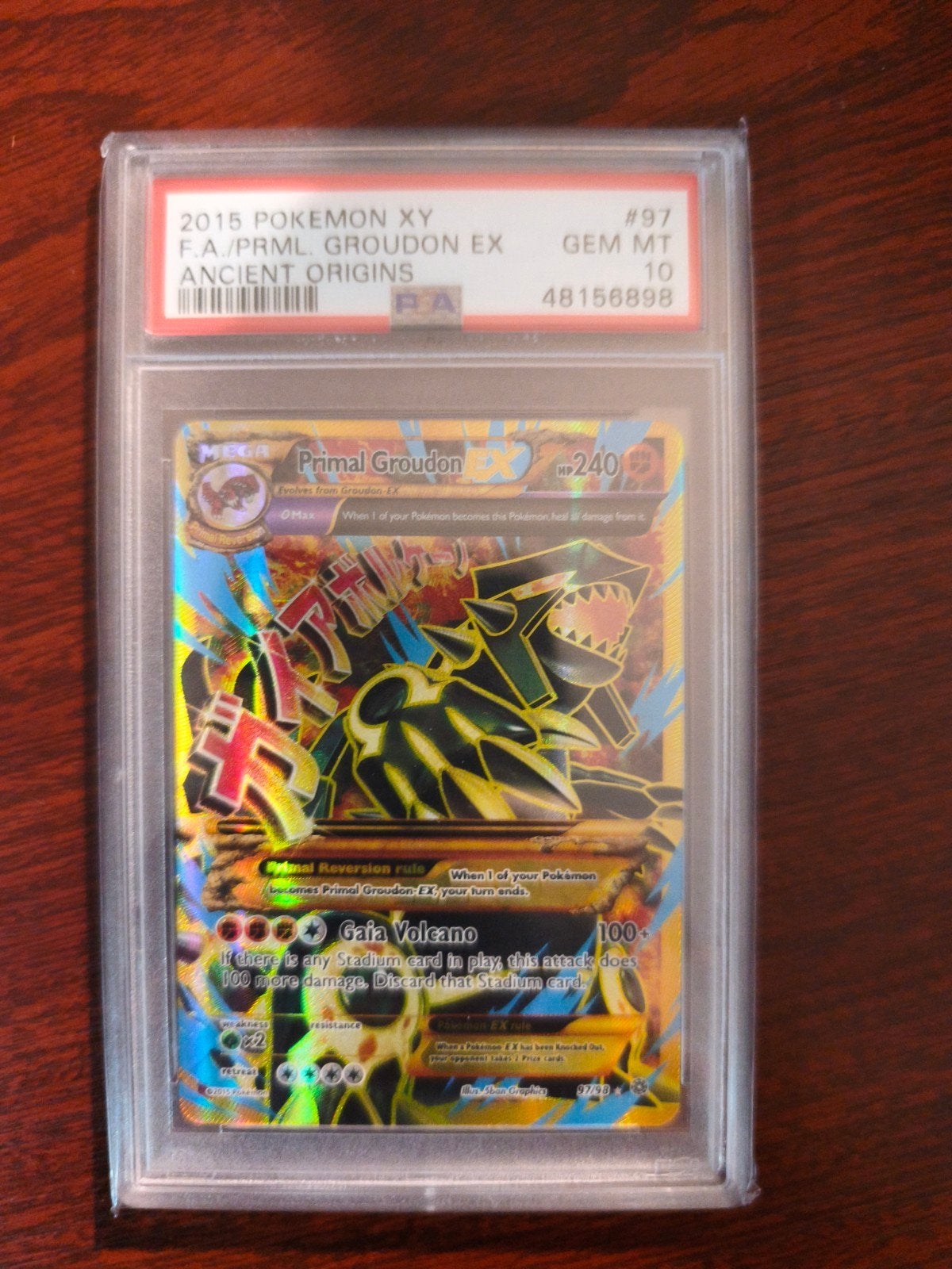 Primal Groudon EX Full Art PSA 10 GEM MT - Ancient Origins, Ophalen of Verzenden