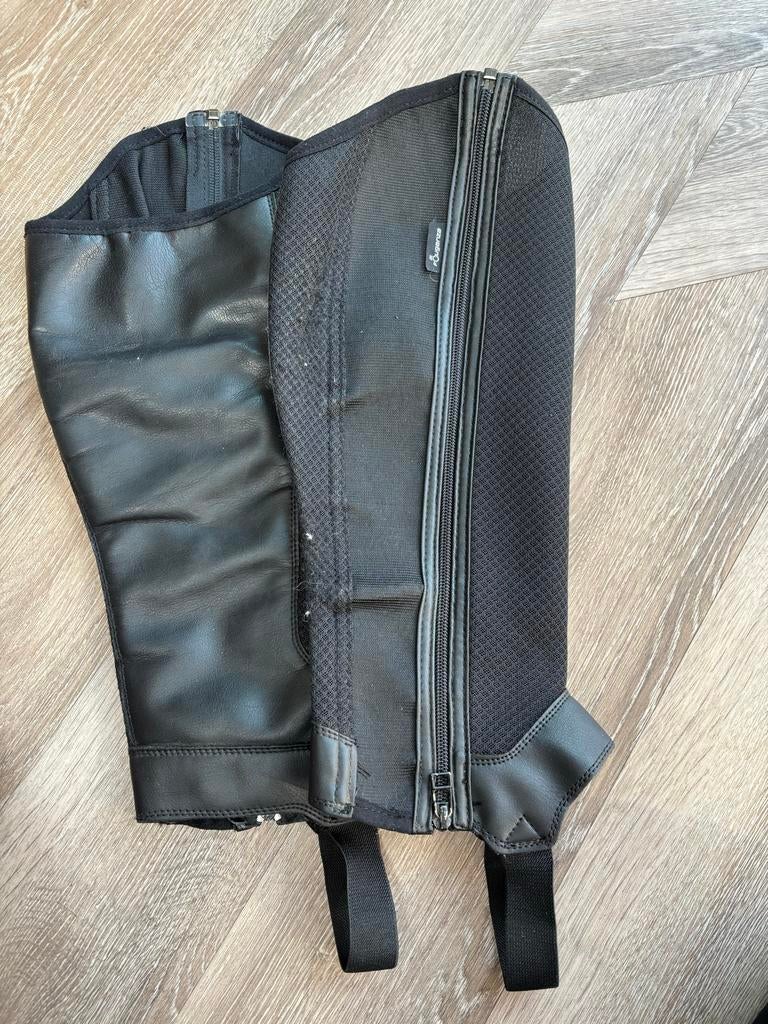 Fouganza Korte chaps voor het paardrijden, Gebruikt, Overige soorten, Ophalen of Verzenden, Dames