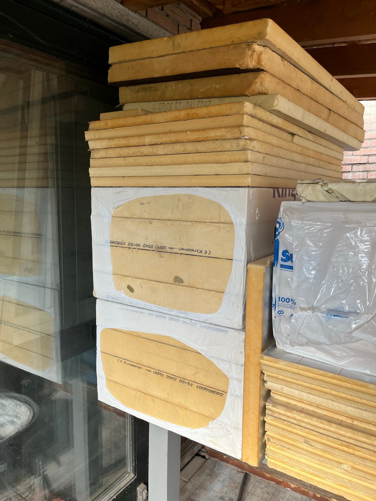 PIR isolatieplaten 100mm 8 platen (2 pakken), Gebruikt, Hardschuim (Pir), 15 m² of meer, 8 tot 12 cm