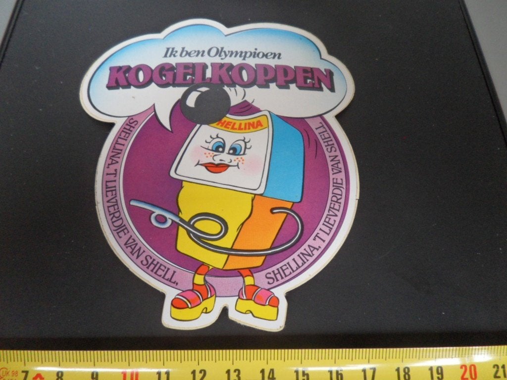 sticker Shell Shellina Ik ben Olympioen KOGELKOPPEN  auto, Verzamelen, Ophalen of Verzenden, Zo goed als nieuw