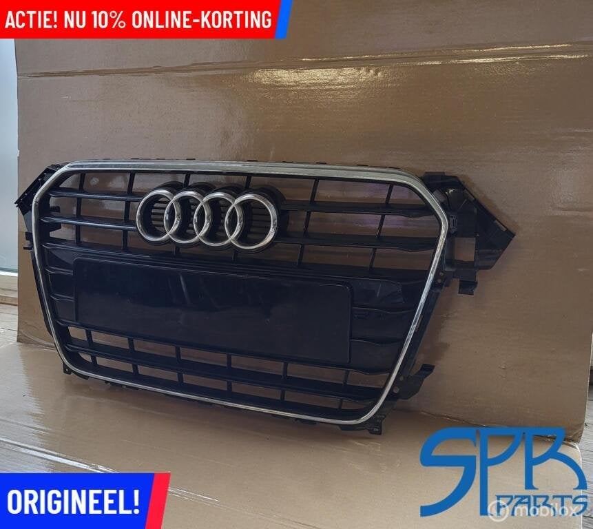 AUDI A4 8K B8 FACELIFT S-LINE S GRILLE GLANZEND ZWART GRILL, Gebruikt, AUDI, Audi, Ophalen of Verzenden