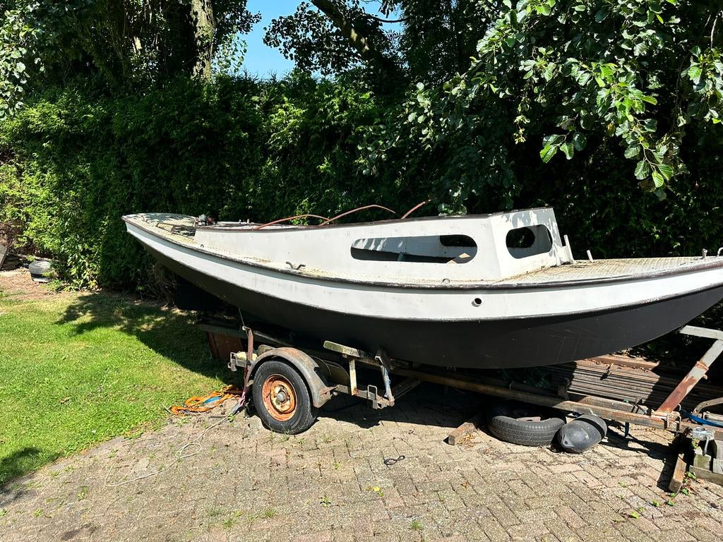 Sloep, ex-werkboot, 5mtr uniek, 10pk inboard, Watersport en Boten, Sloepen, Ophalen, Gebruikt, Binnenboordmotor, Diesel