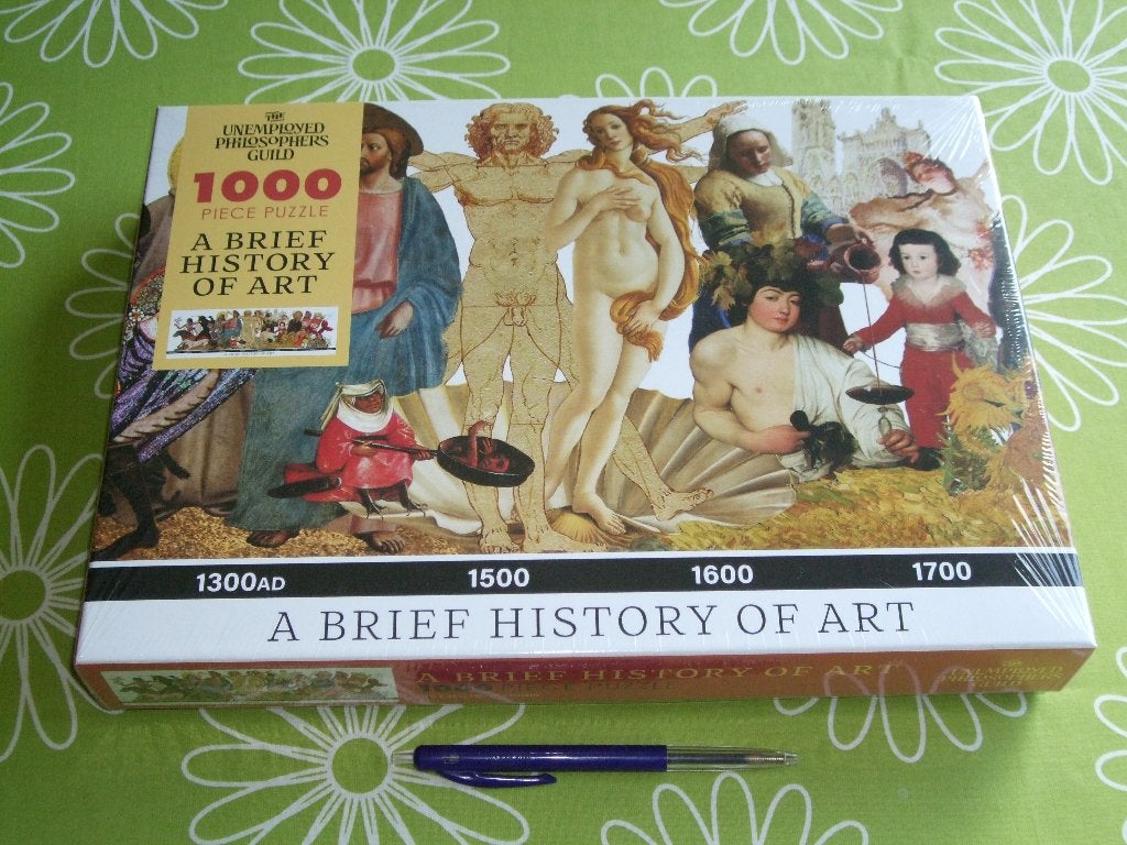Nieuw in seal: A brief history of art puzzel - 1000 stukjes, Ophalen of Verzenden, 500 t/m 1500 stukjes, Nieuw, Legpuzzel