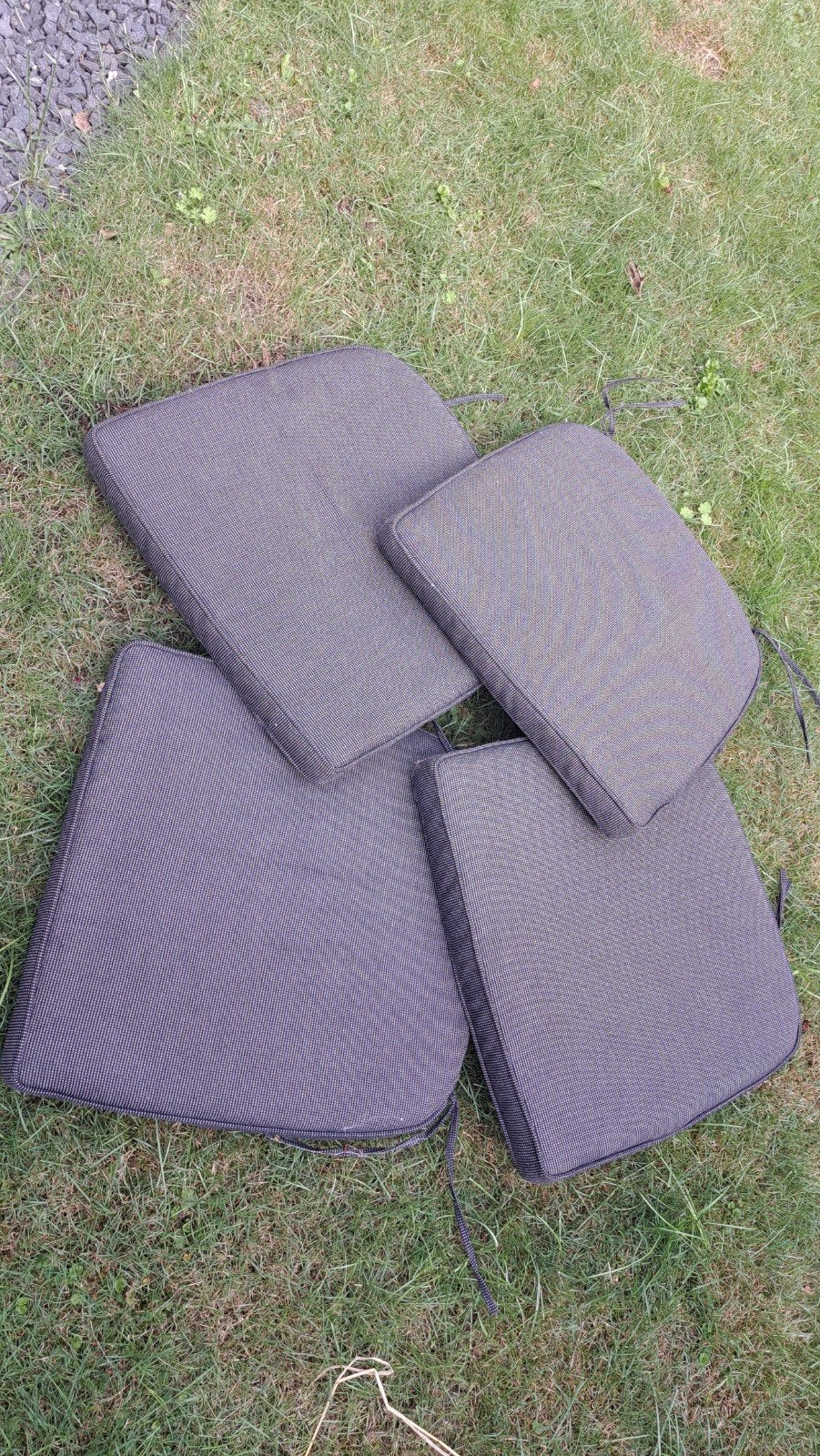 Set van 4 tuinkussens - Grijs, Ophalen, Gebruikt