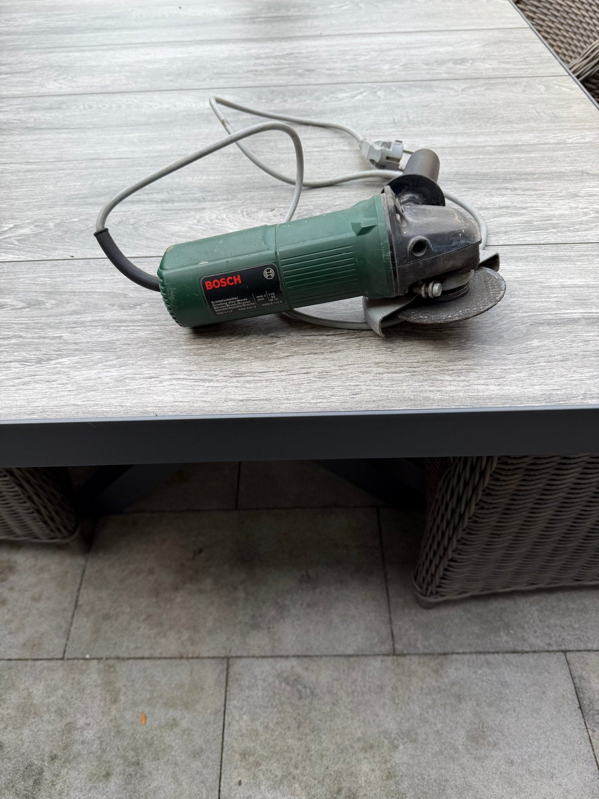 Bosch Haakse Slijpmachine PWS 5-115 (550W), Ophalen, Gebruikt, Minder dan 700 watt, Haakse handslijpmachine