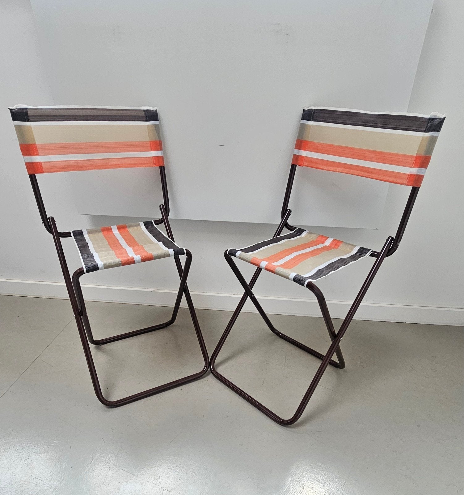 Vintage Tuin / Strandstoelen Jaren 70, Ophalen of Verzenden, Gebruikt, Metaal