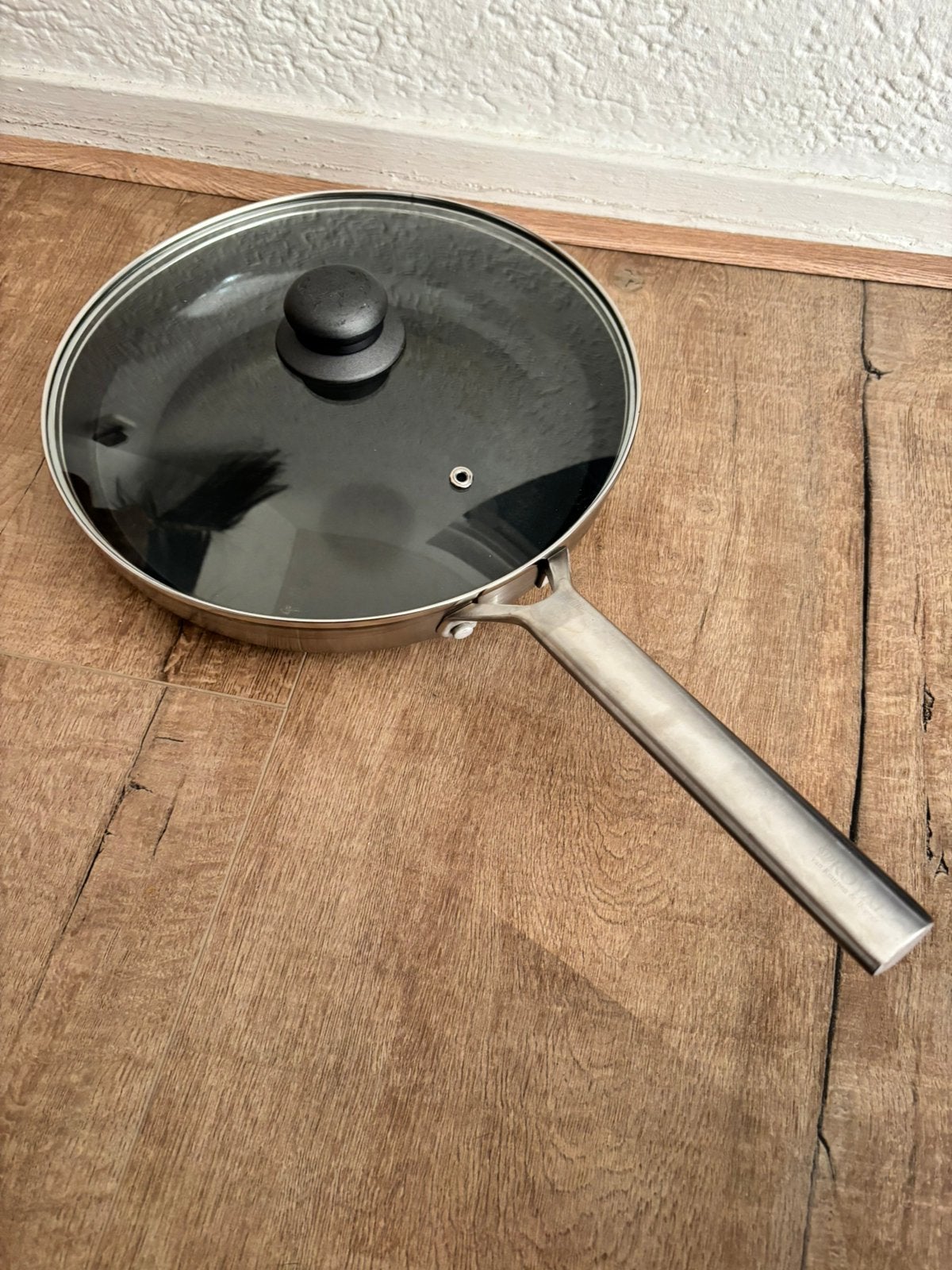 Koekenpan 28cm, Ophalen of Verzenden, Gebruikt, Rvs