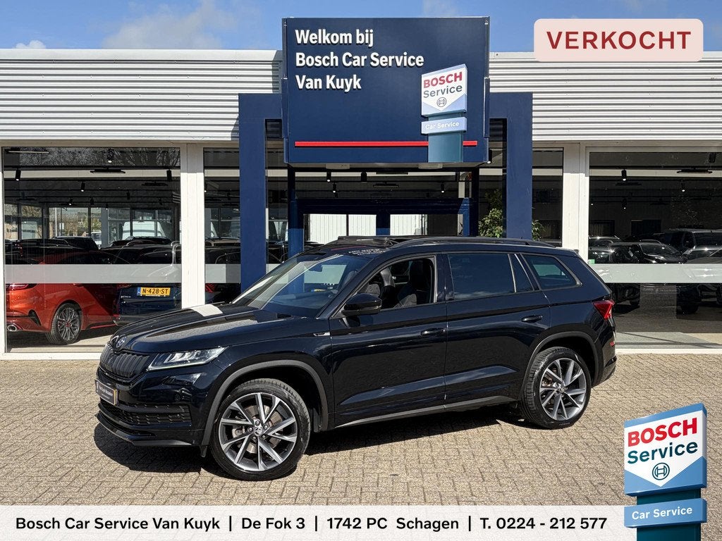 Skoda Kodiaq 2.0 TSI 4x4 Sportline Business / Automaat / 1e-, Auto's, Skoda, Automaat, 1984 cc, Alcantara, Zwart