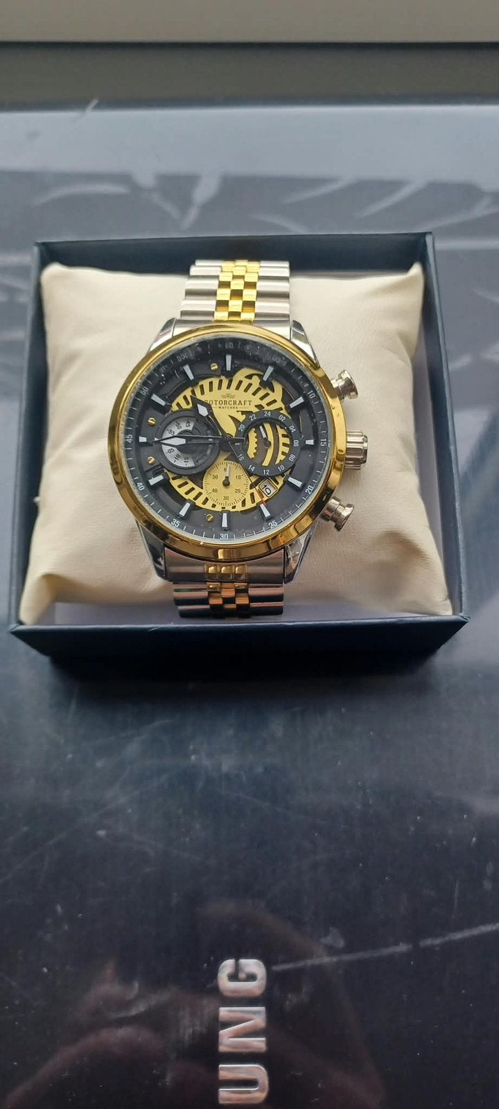 Nieuw Rotorcraft Cockpit RC2211 Chrono horloge, Sieraden, Tassen en Uiterlijk, Verzenden, Zo goed als nieuw, Staal, Overige merken