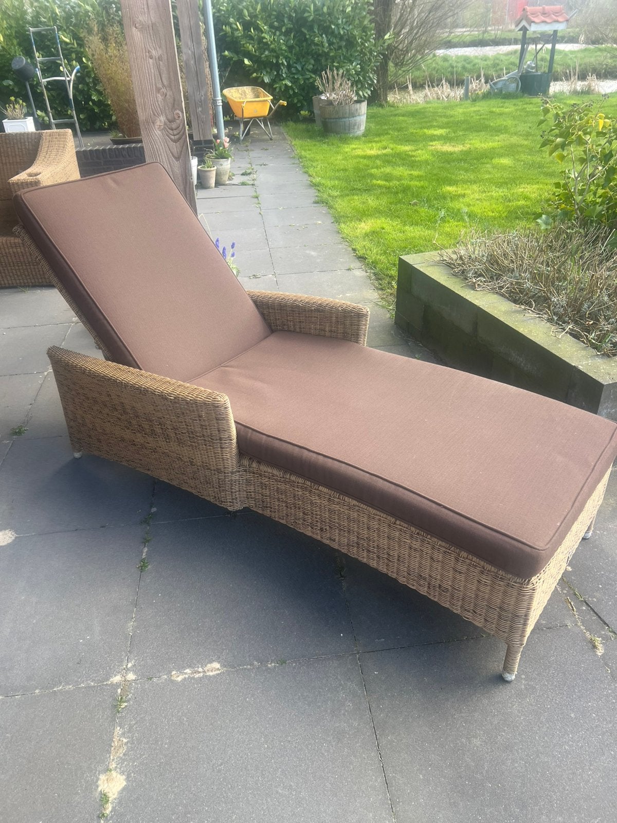 Ligbed van het topmerk 4 Seasons outdoor, Tuin en Terras, Ligbedden, Ophalen, Zo goed als nieuw, Wicker