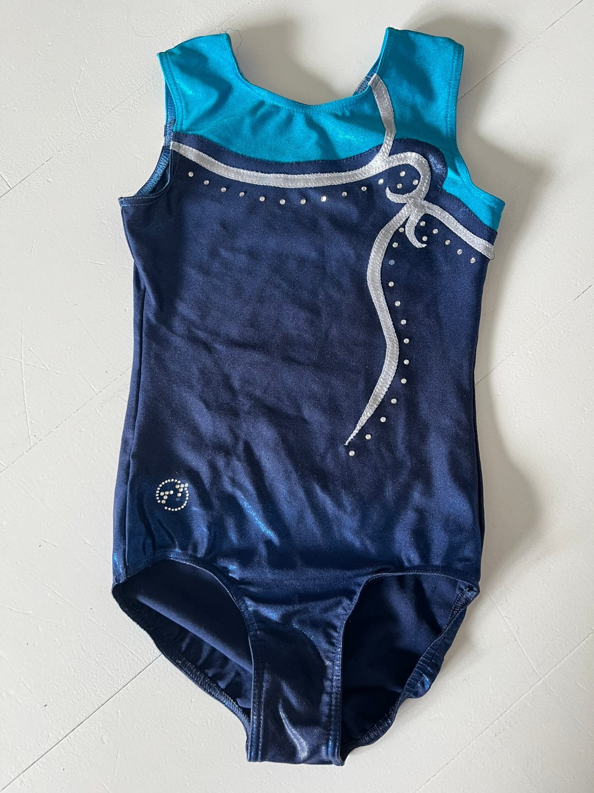 Turnpakje met broekje, maat 152, Ophalen, Gebruikt, Blauw, Turnpak(je)