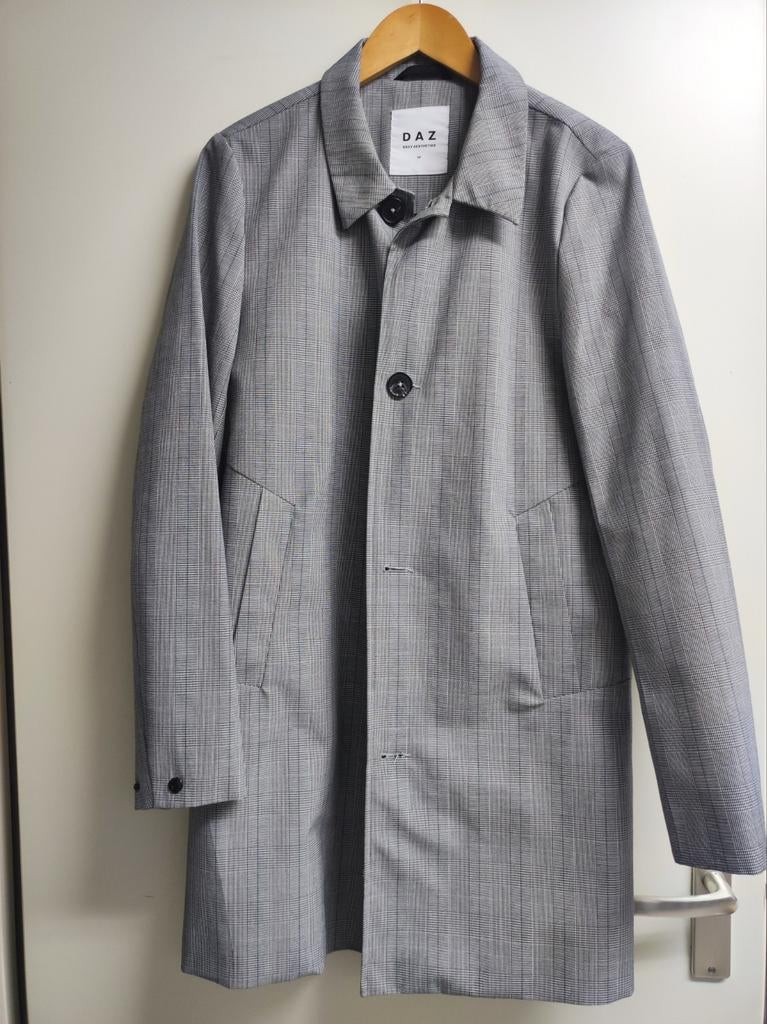 DAZ Heren Jas - Grijs/Blauw Geruit - Maat M, Kleding | Heren, Ophalen of Verzenden, Zo goed als nieuw, DAZ, Maat 48/50 (M)