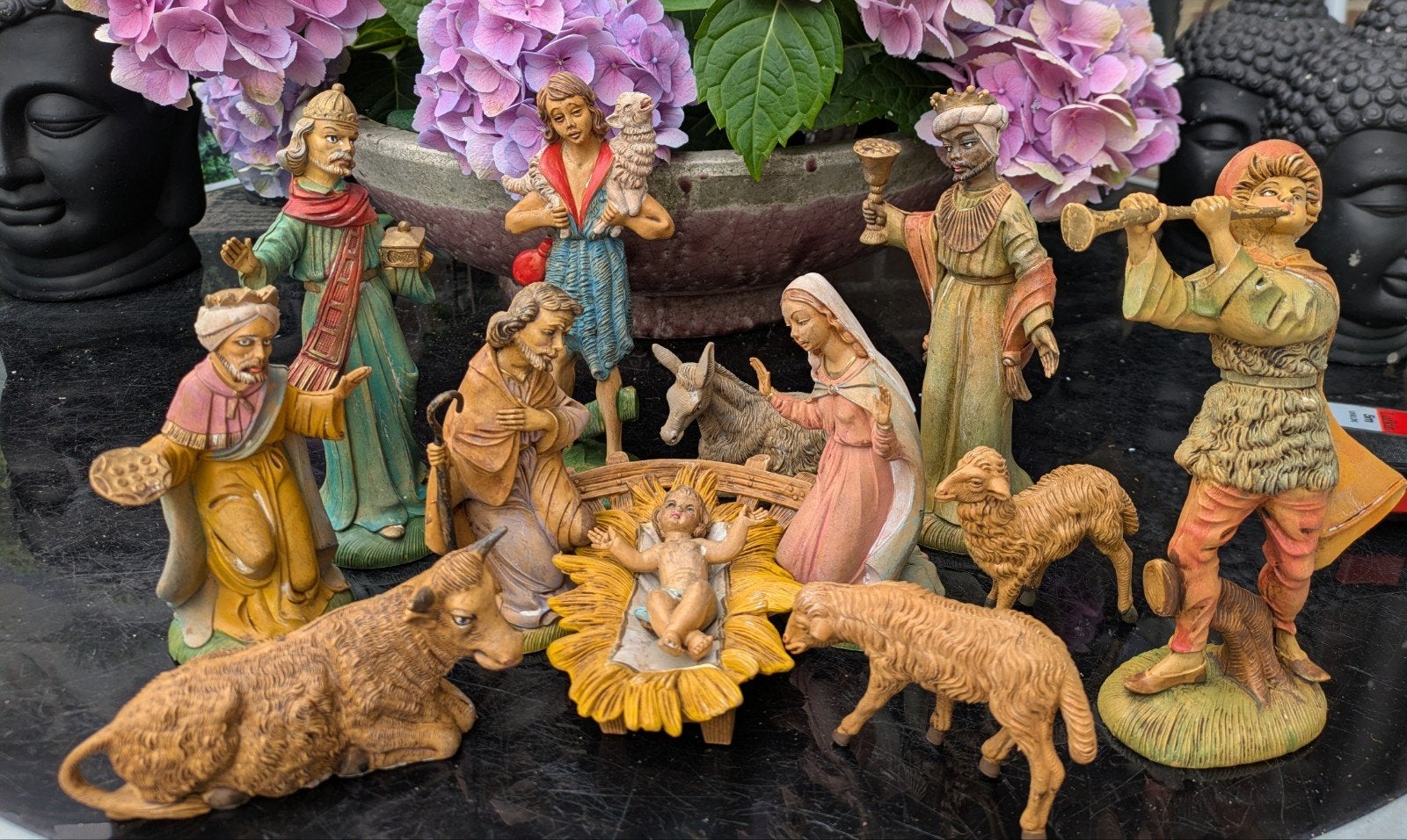 Grote kerststal 50er jaren compleet., Diversen, Kerst, Ophalen of Verzenden