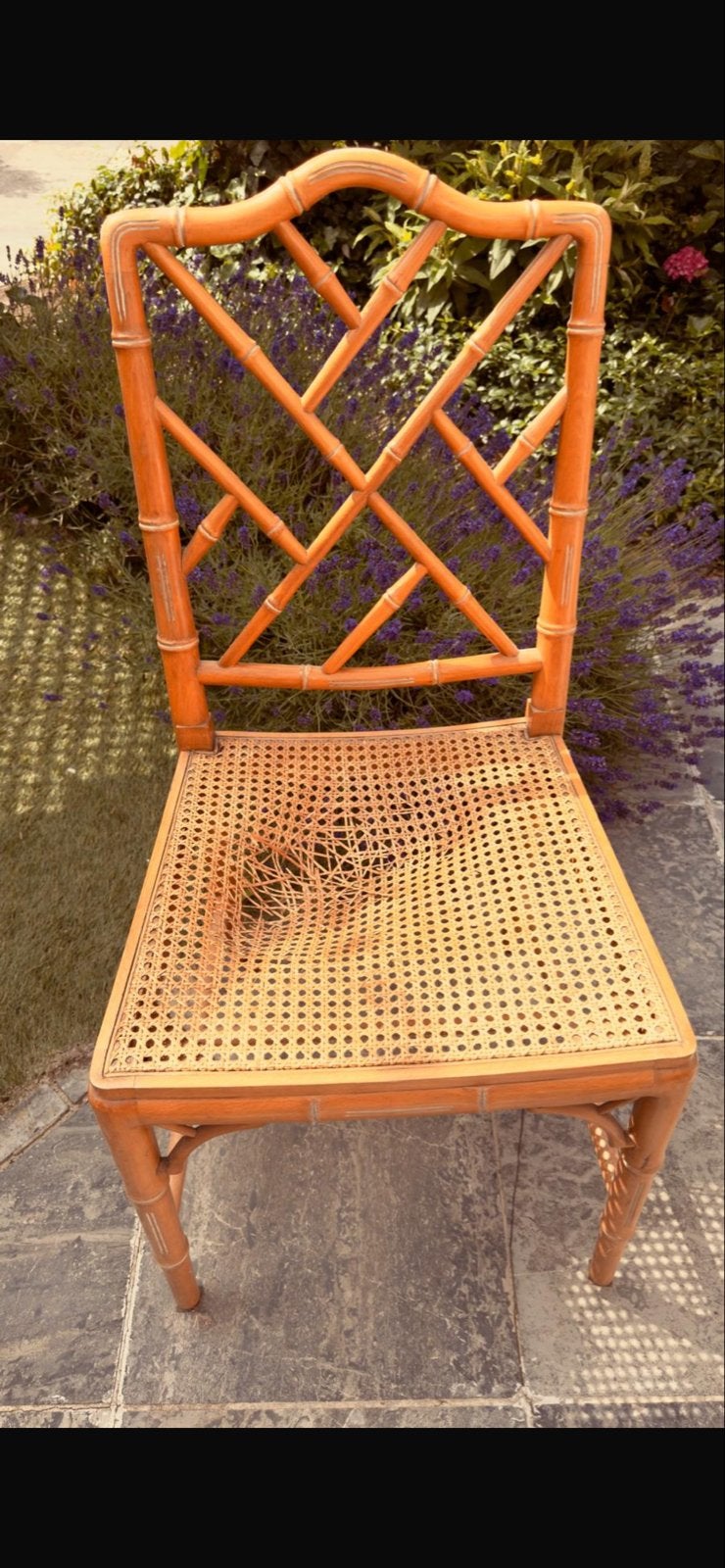 1 Faux bamboe stoel jonathan adler, Ophalen