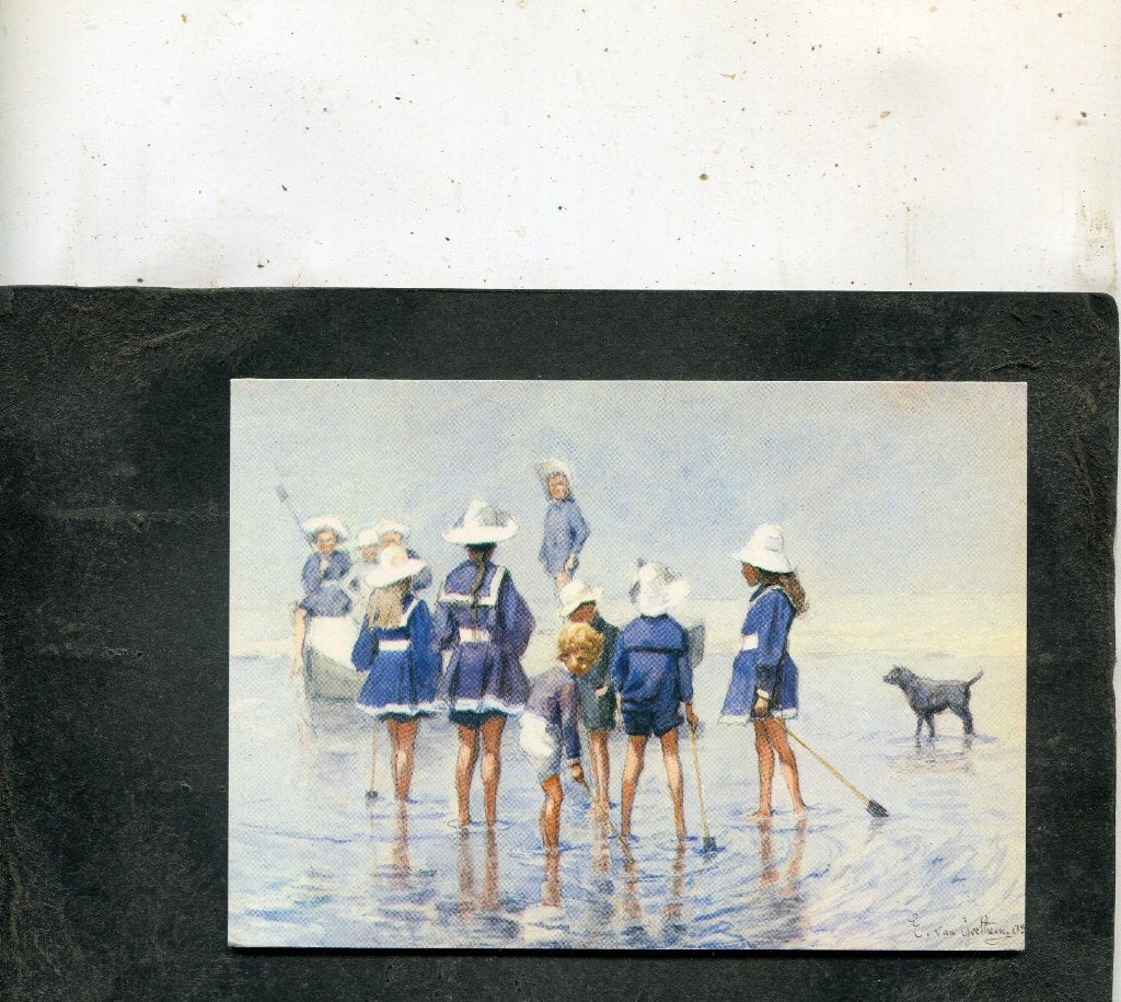 Ansicht Edouard van Goethem - Strand scene, Verzenden, 1980 tot heden, Ongelopen