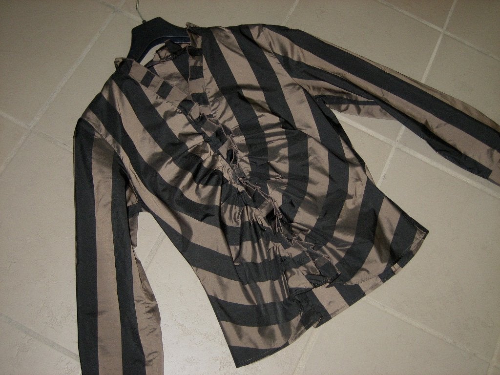 Feestelijk chique gestreepte blouse OTTO KERN, 40 snazzeys, Maat 38/40 (M), Verzenden, Zwart, Otto Kern