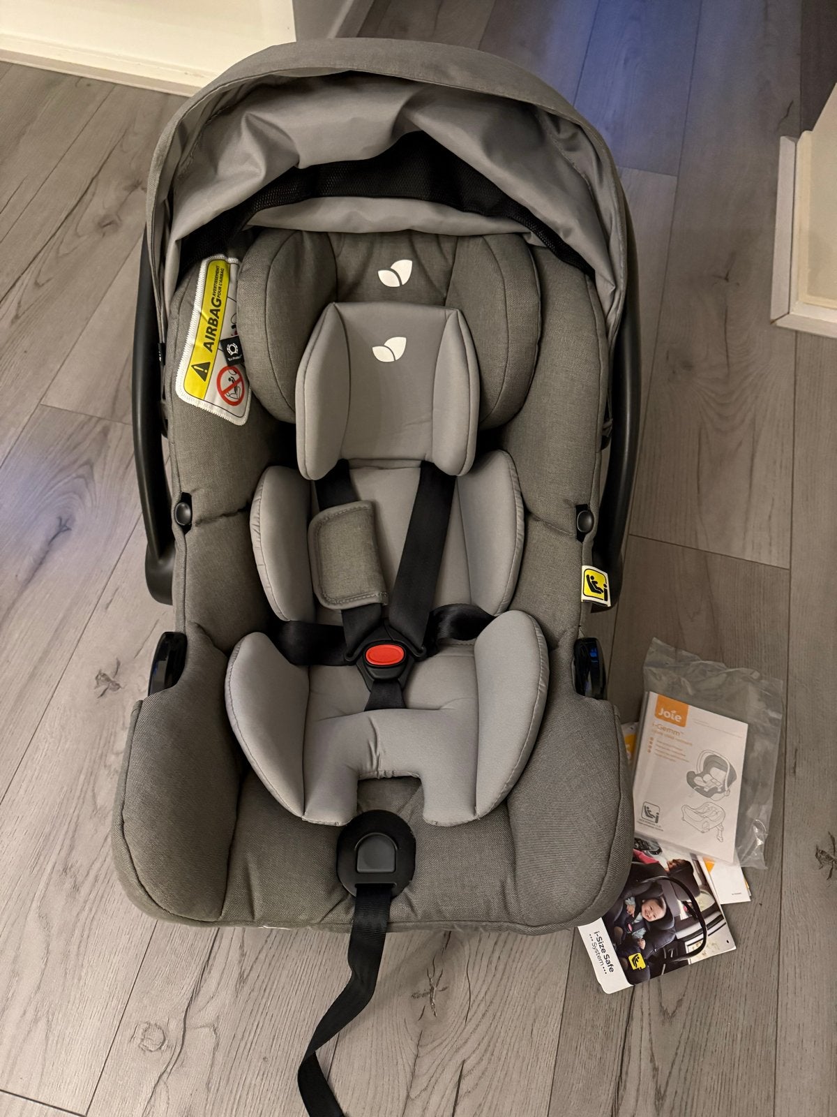 Joie i-Snug autostoel - Zo goed als nieuw, Autogordel of Isofix, Zijbescherming, Zo goed als nieuw, 0 t/m 13 kg