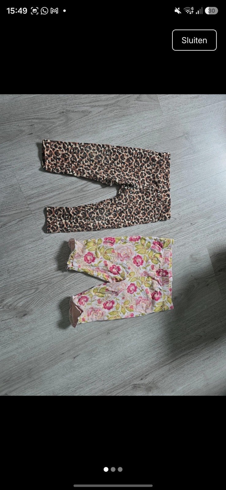2-delige set: Kenzo en H&M leggings voor baby's, Ophalen of Verzenden, Gebruikt, Kenzo, H&M, Meisje