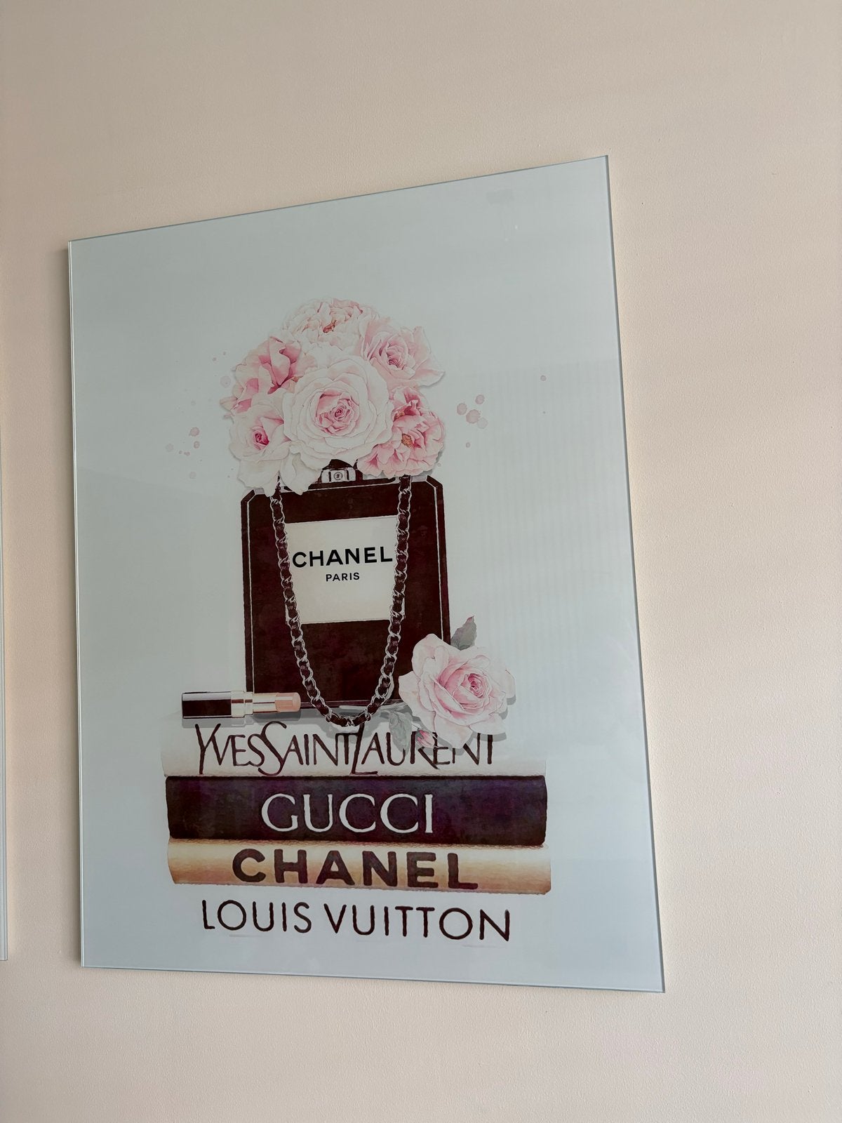 Luxe Fashion Boeken en Chanel Parfum Glaskunst, Huis en Inrichting, 50 – 75, Ophalen of Verzenden, 50 tot 75 cm, Print